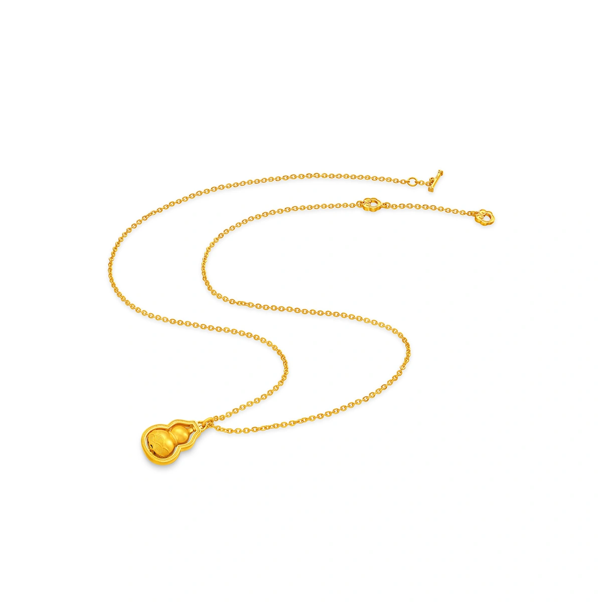 Auspicious Cloud Gourd 999 Gold necklace