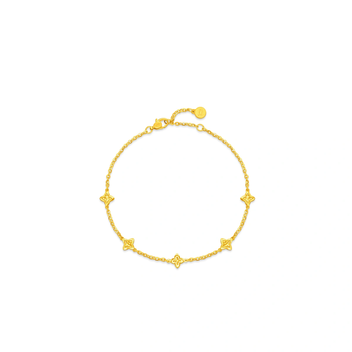 Four-Pointed Star 999 Gold bracelet