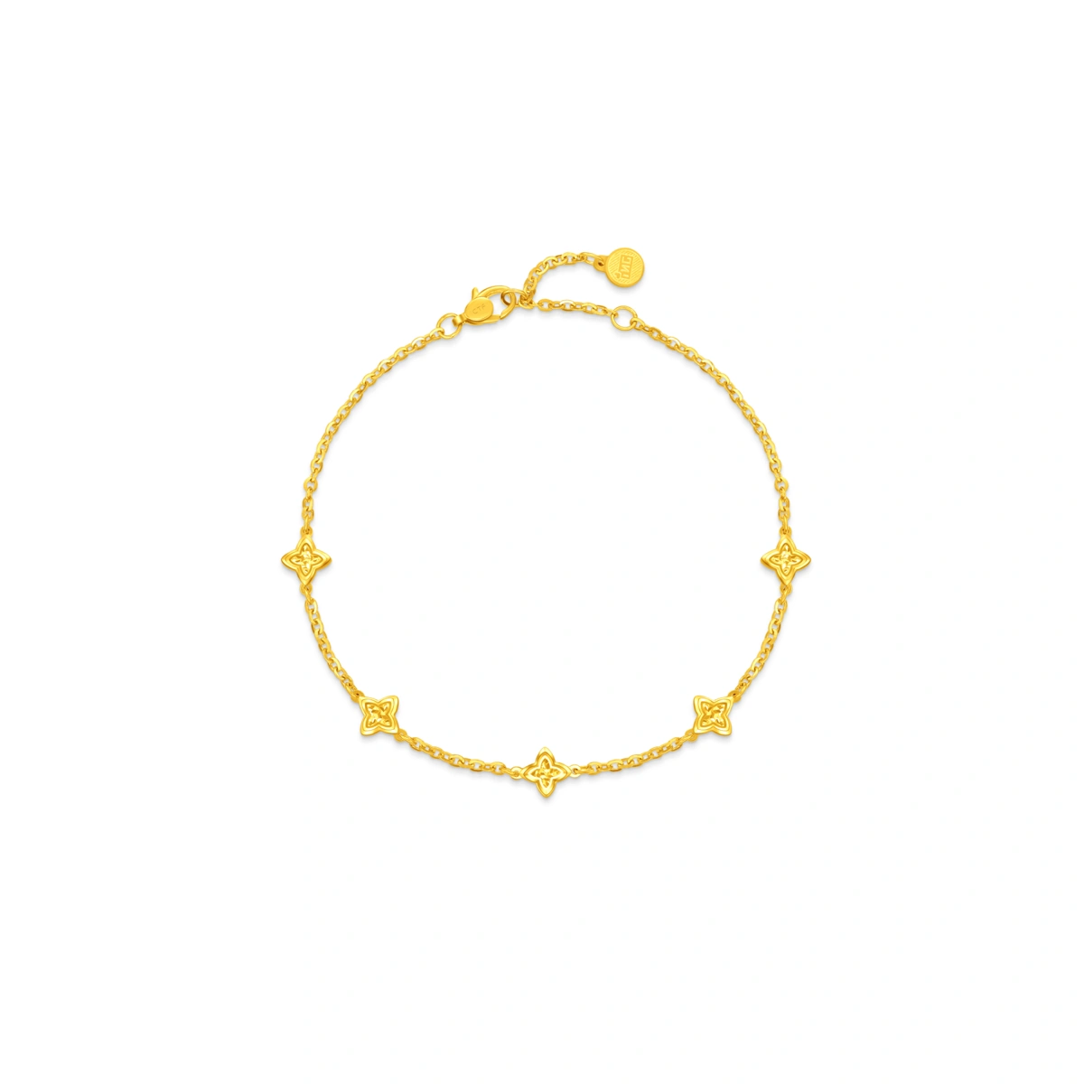 Four-Pointed Star 999 Gold bracelet