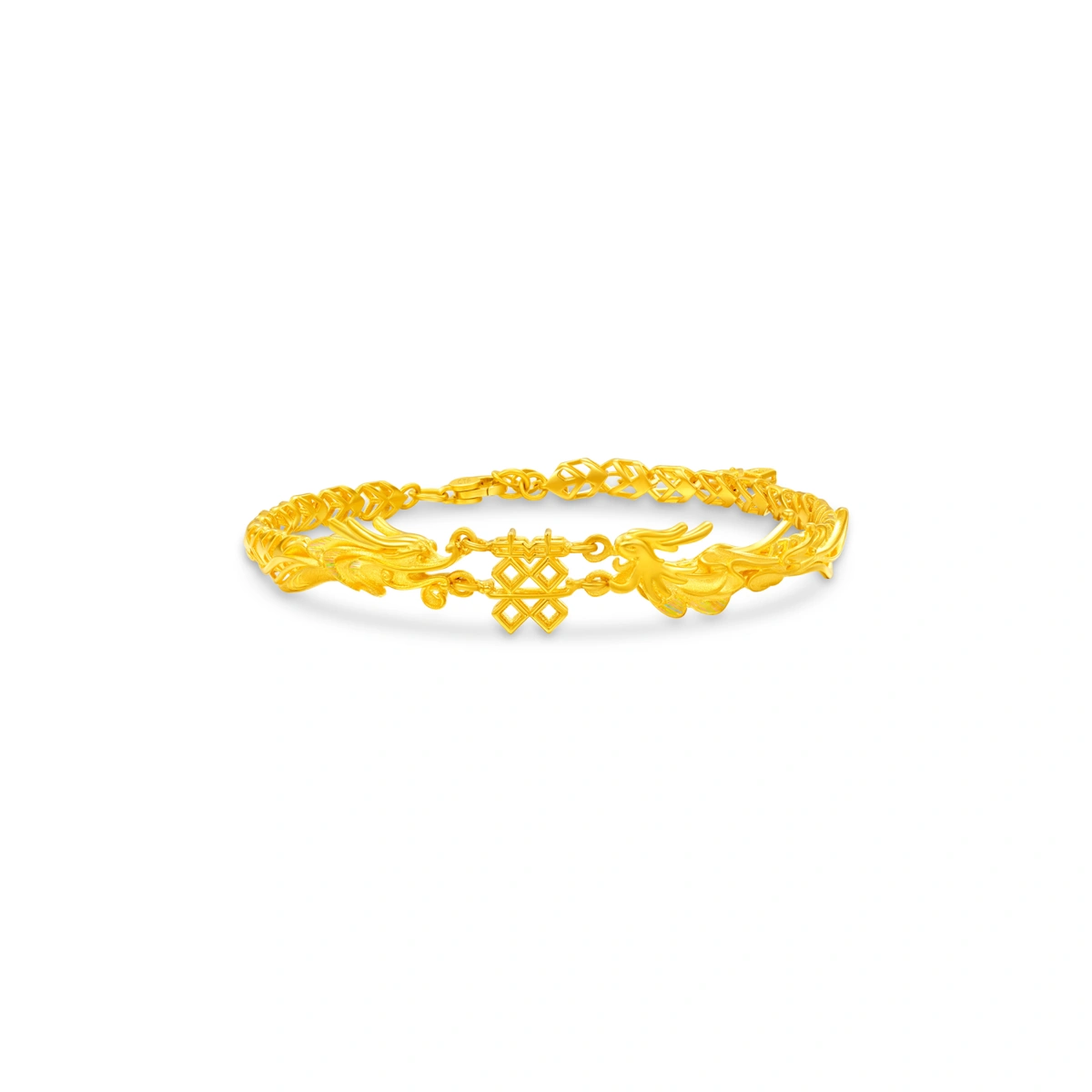 Dragon and Phoenix 999.9 Gold bracelet
