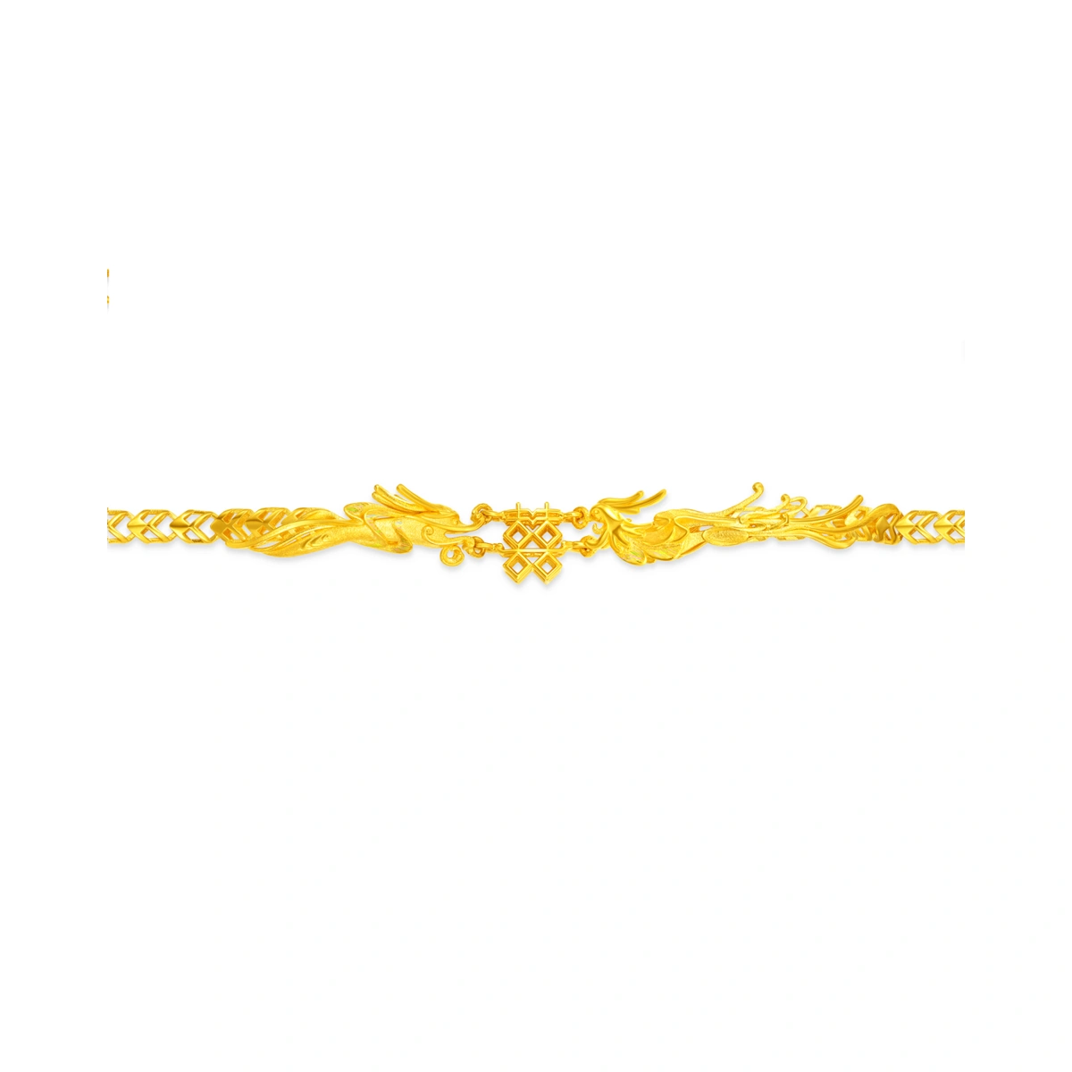 Dragon and Phoenix 999.9 Gold bracelet