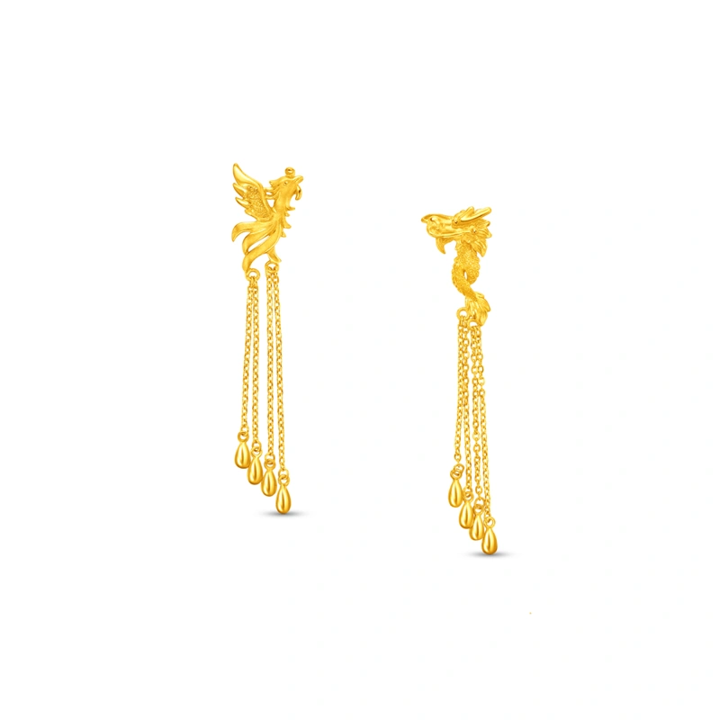999.9 Gold earrings