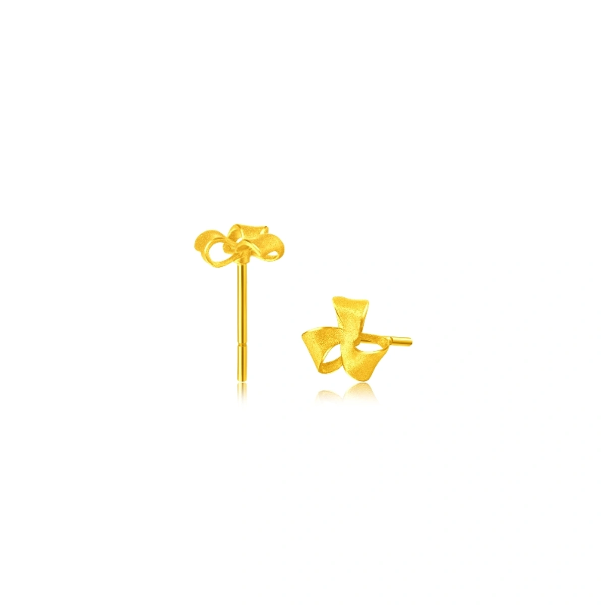 迴旋芬芳花999足金耳環