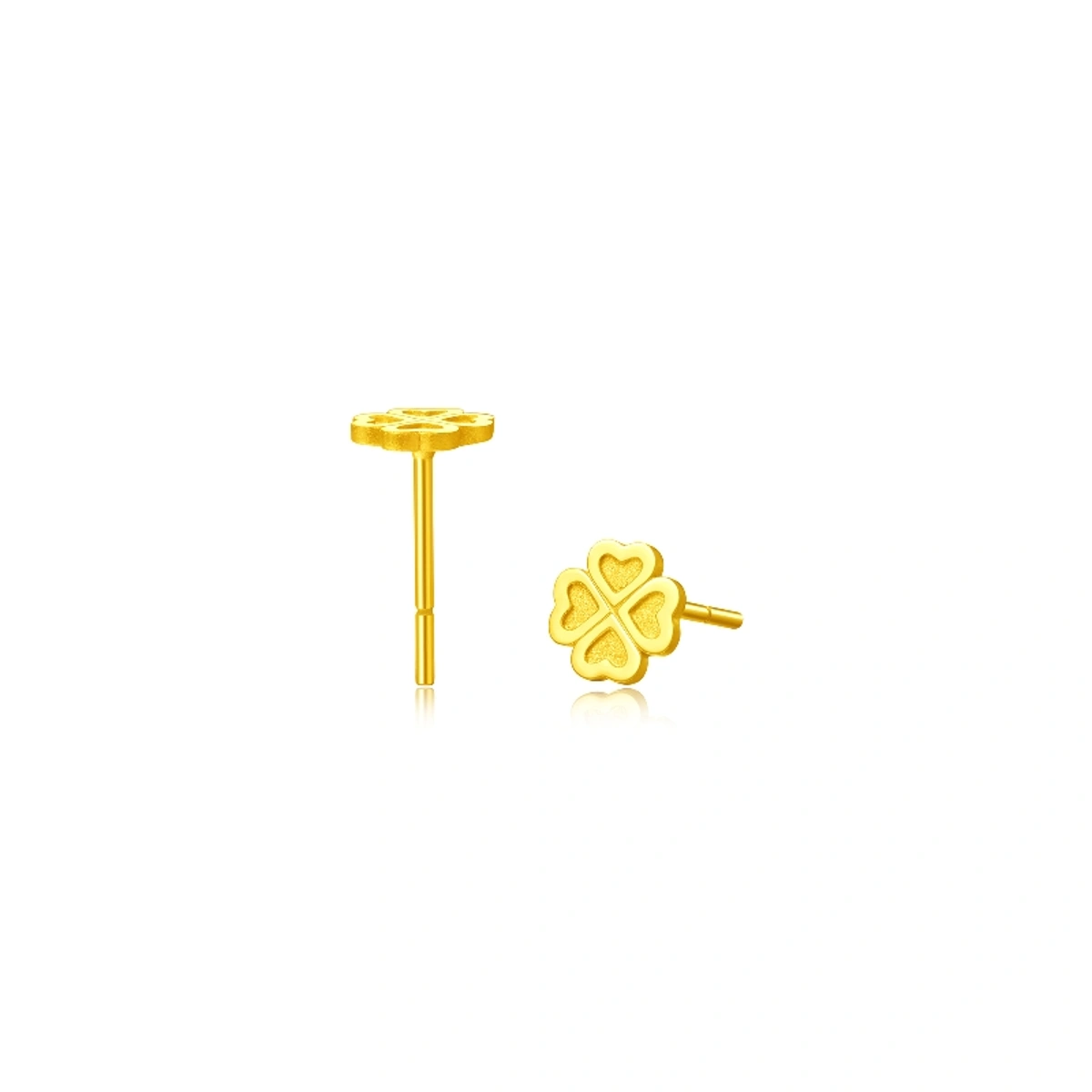 Four Leaf Clover 999.9 Gold earrings