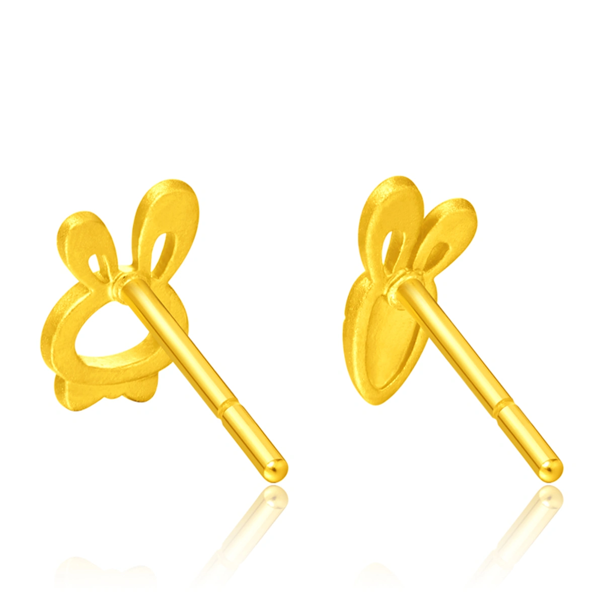 Rabbit Carrot 999.9 Gold earrings