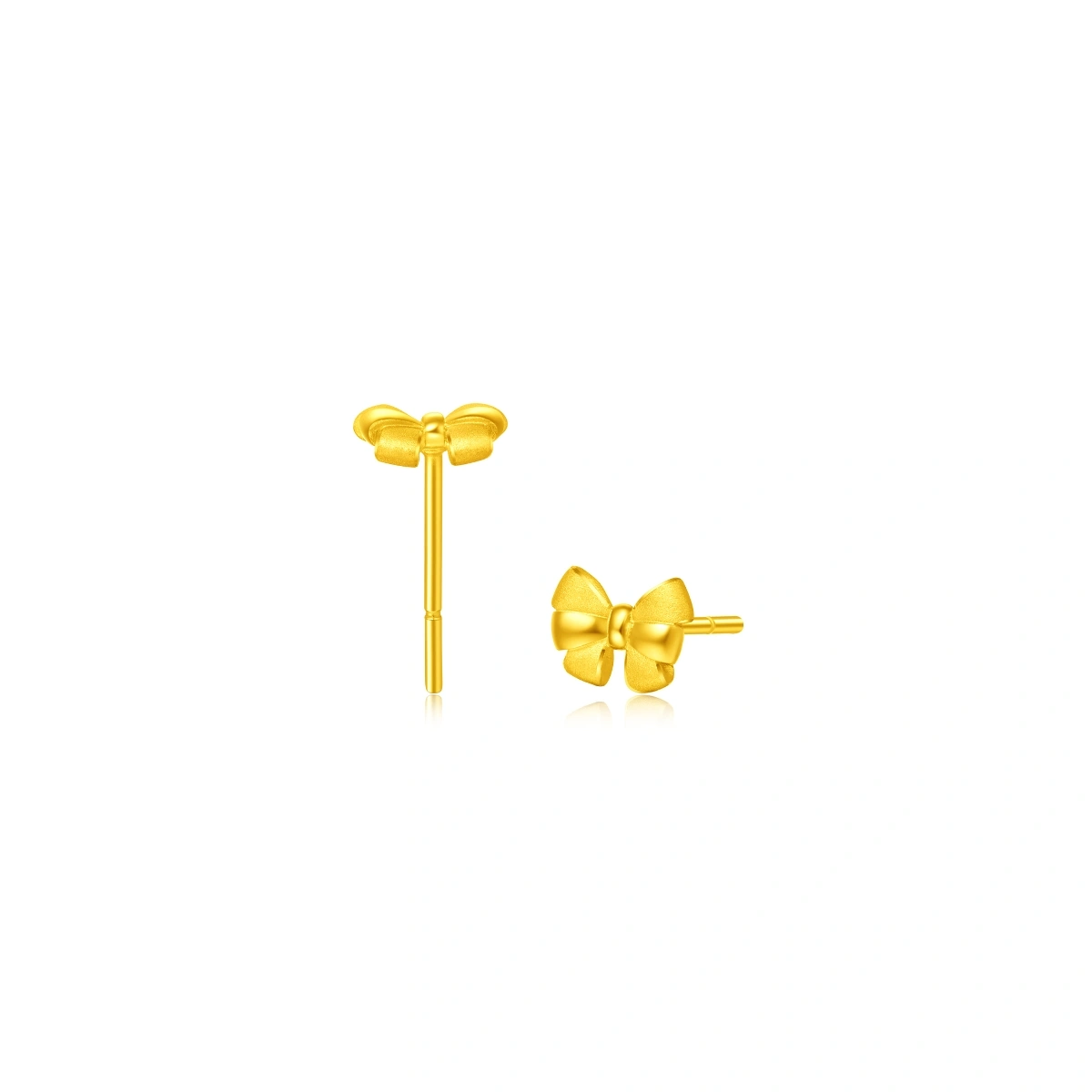 Ribbon 999.9 Gold earrings