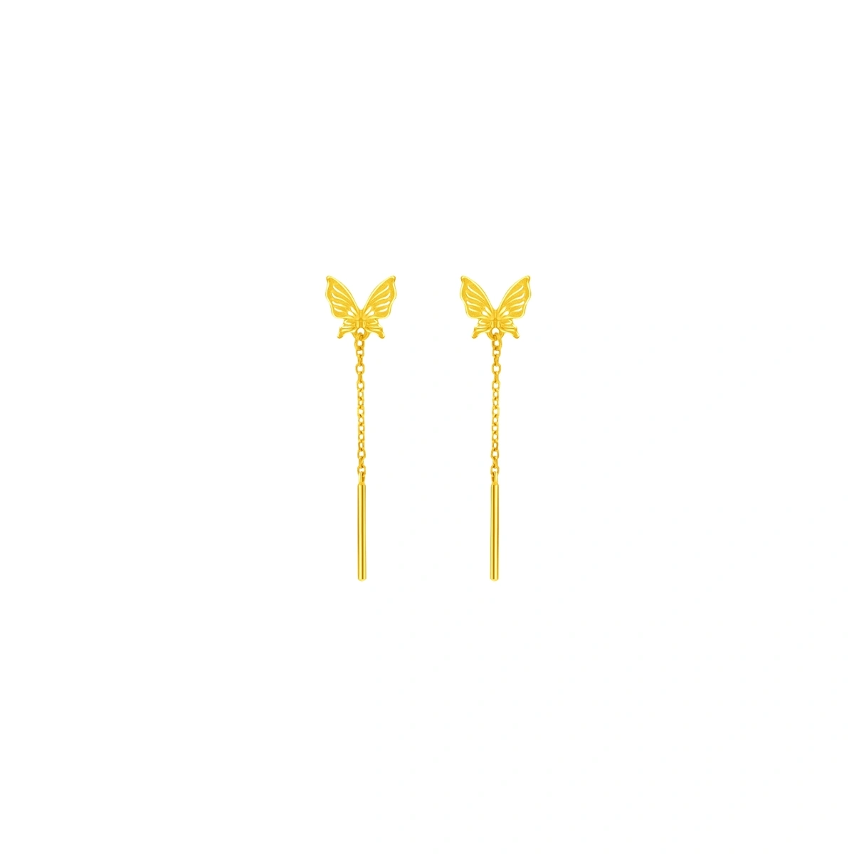 Butterfly 999.9 Gold earrings