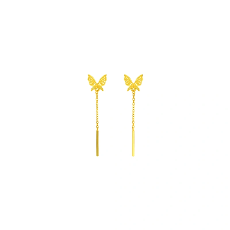 Butterfly 999.9 Gold earrings