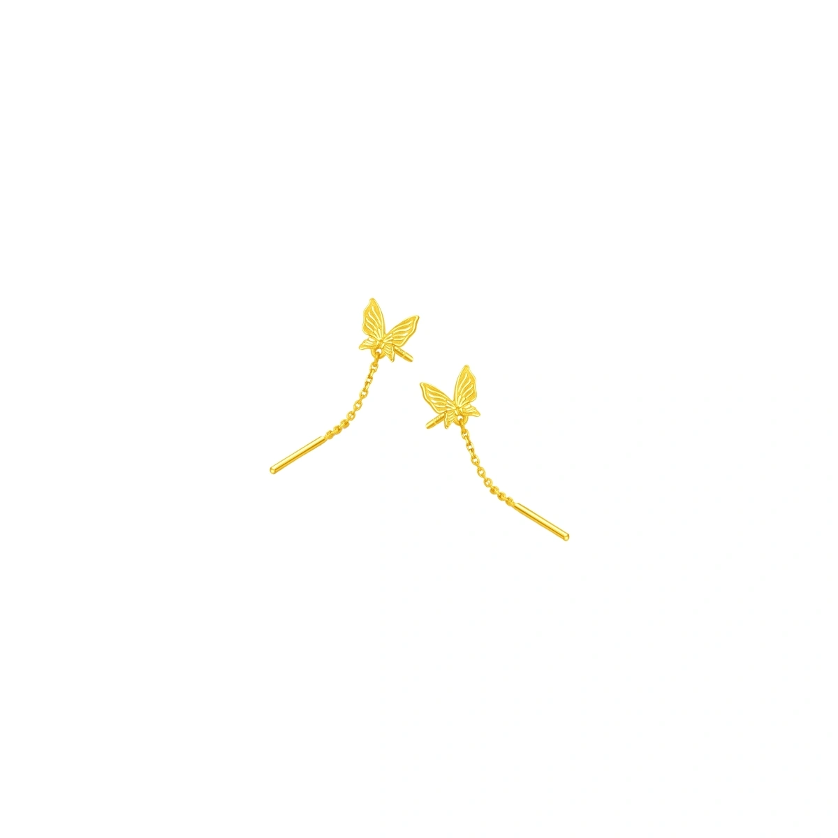 Butterfly 999.9 Gold earrings