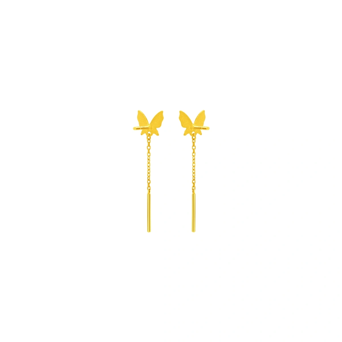 Butterfly 999.9 Gold earrings
