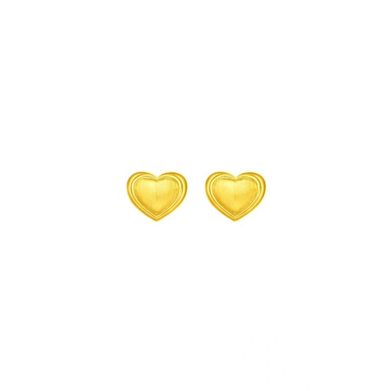 Heart Shaped 999 Gold earrings
