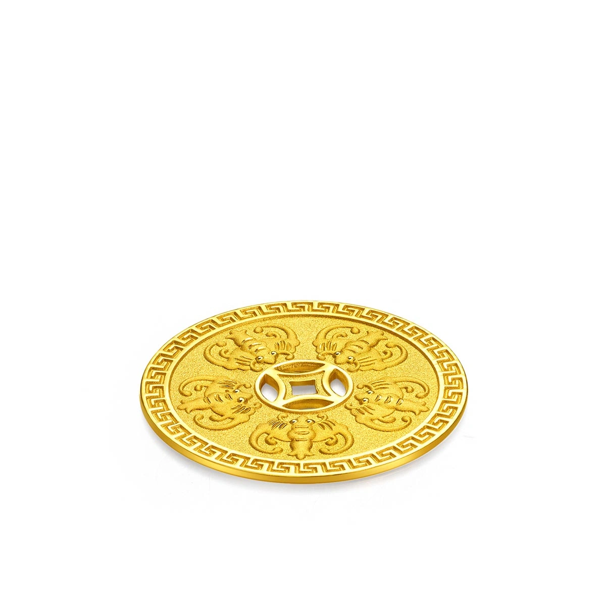 五福臨門999.9黃金飾金工藝品金章