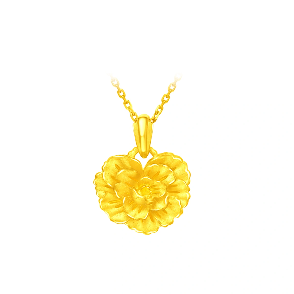 Carnation 999.9 Gold necklace