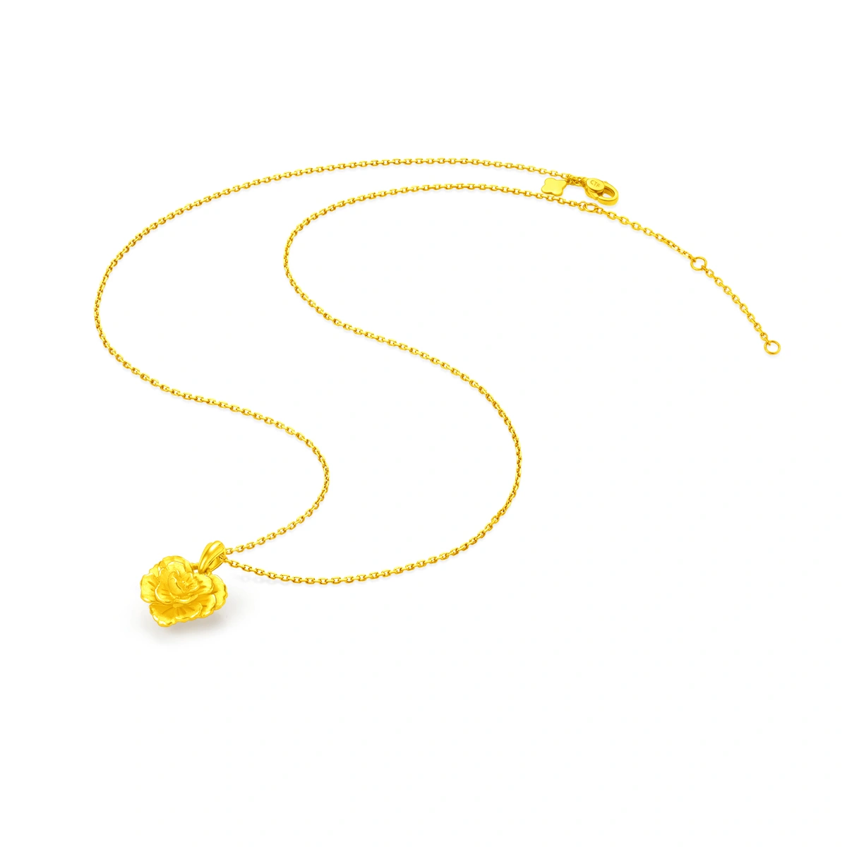 Carnation 999.9 Gold necklace