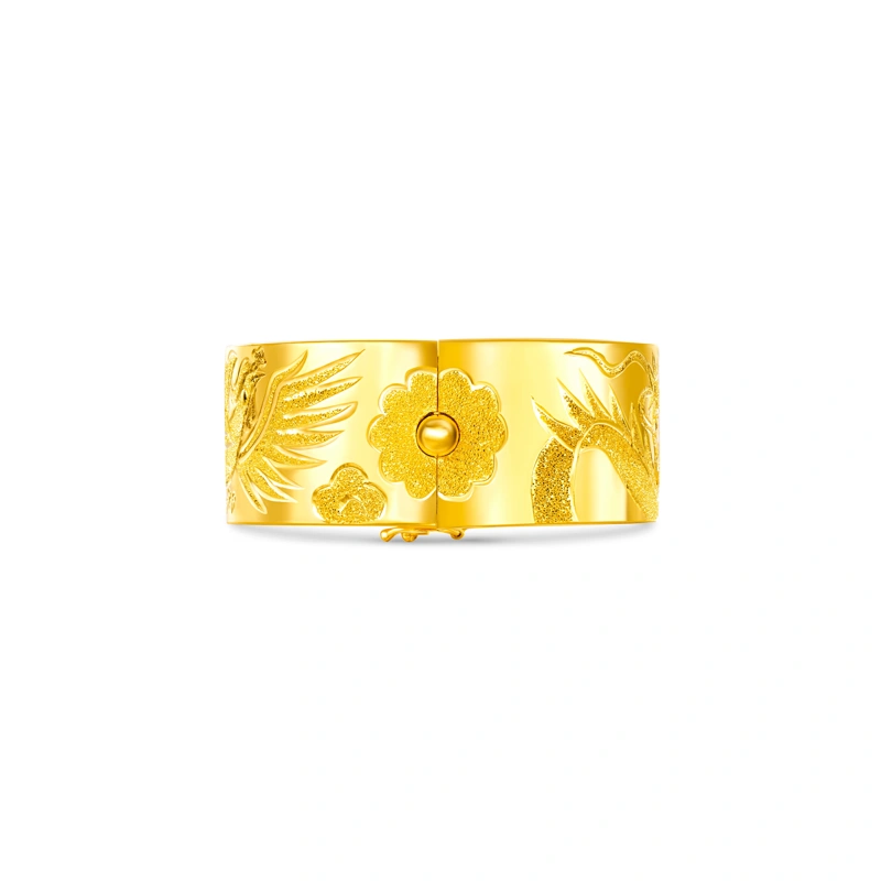 Dragon and Phoenix 999.9 Gold bangle