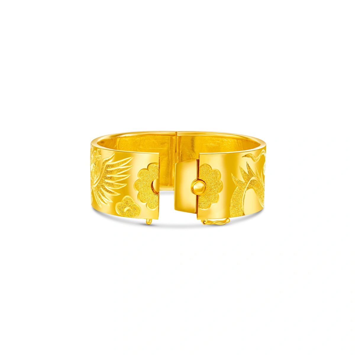 Dragon and Phoenix 999.9 Gold bangle