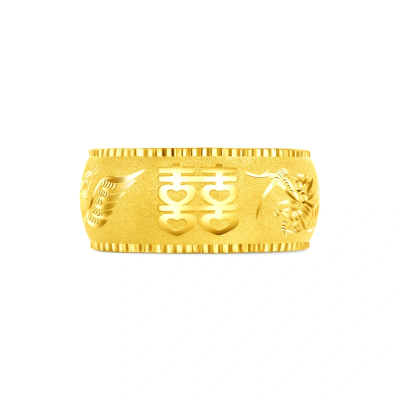 Dragon and Phoenix 999.9 Gold bangle