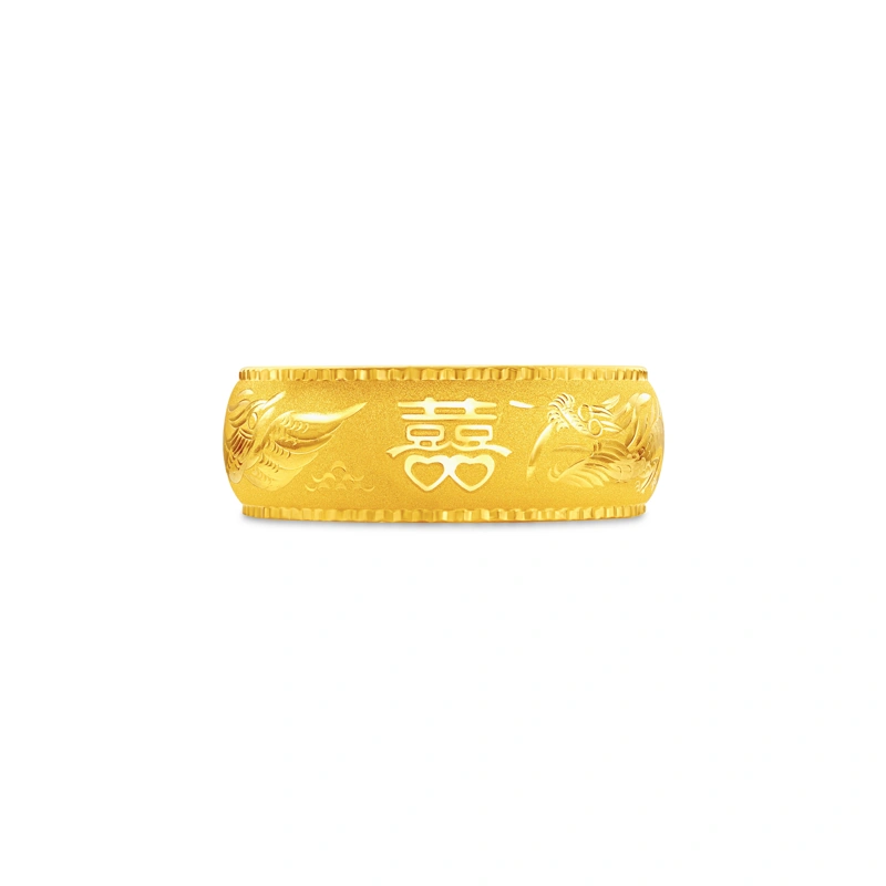 Dragon and Phoenix 999.9 Gold bangle