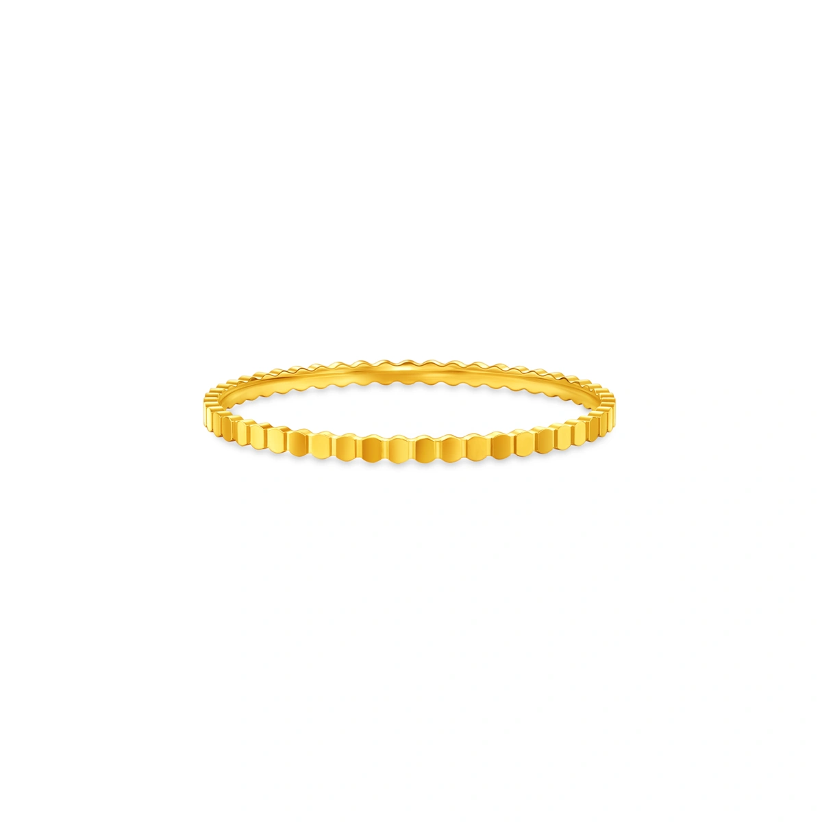 Honeycomb 999.9 Gold bangle
