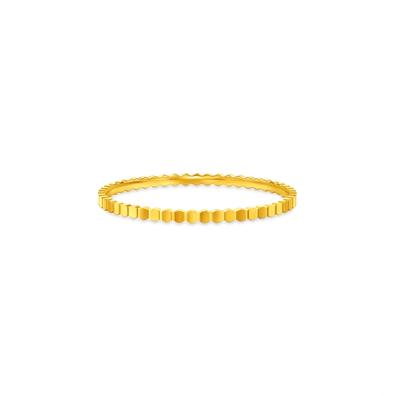 Honeycomb 999.9 Gold bangle