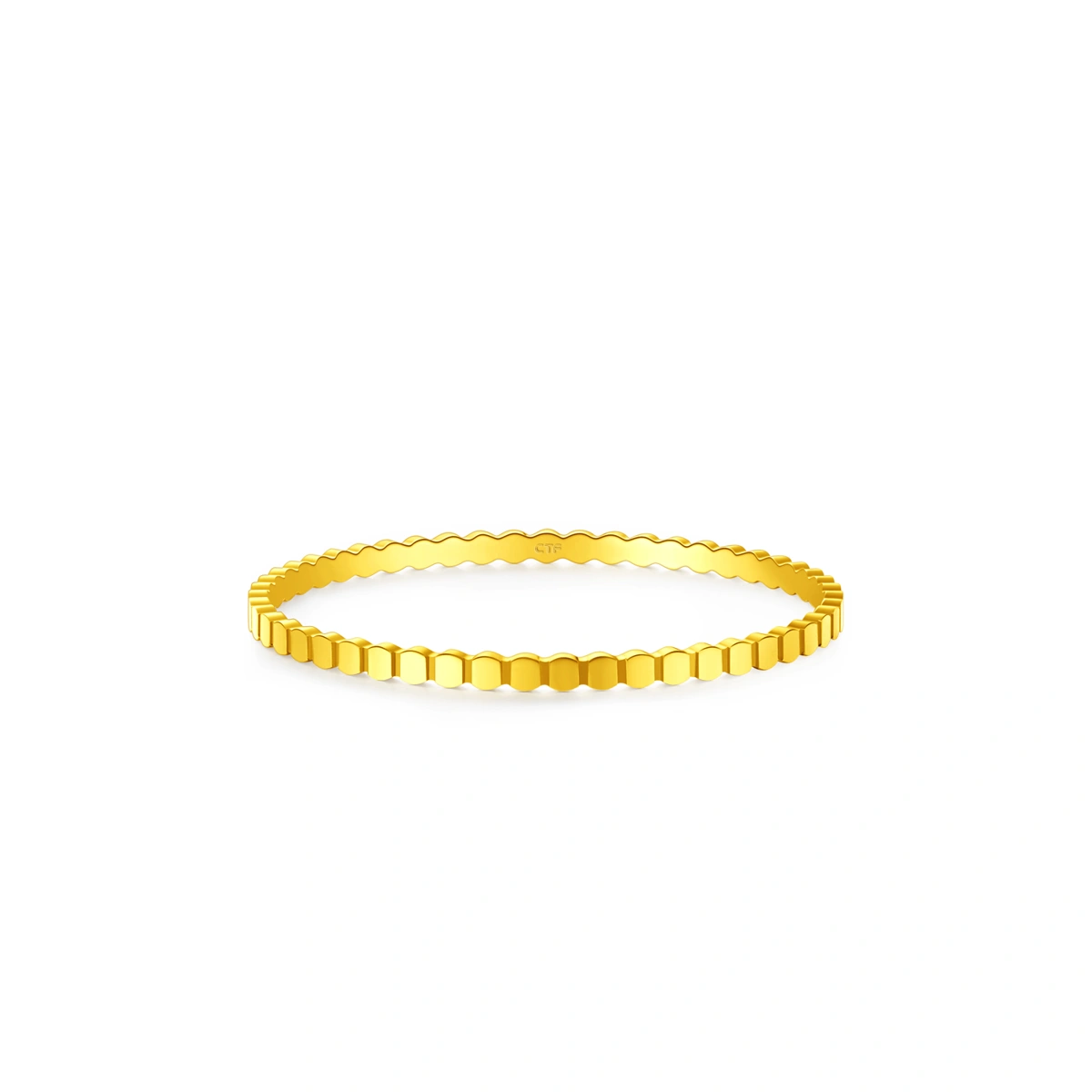 Honeycomb 999.9 Gold bangle