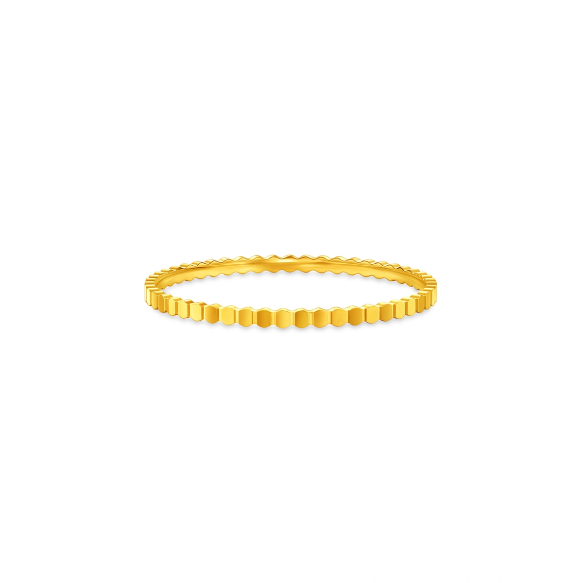 Honeycomb 999.9 Gold bangle
