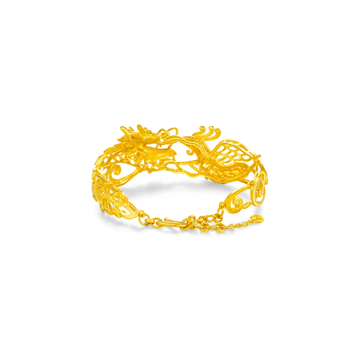 Dragon and Phoenix 999.9 Gold bangle
