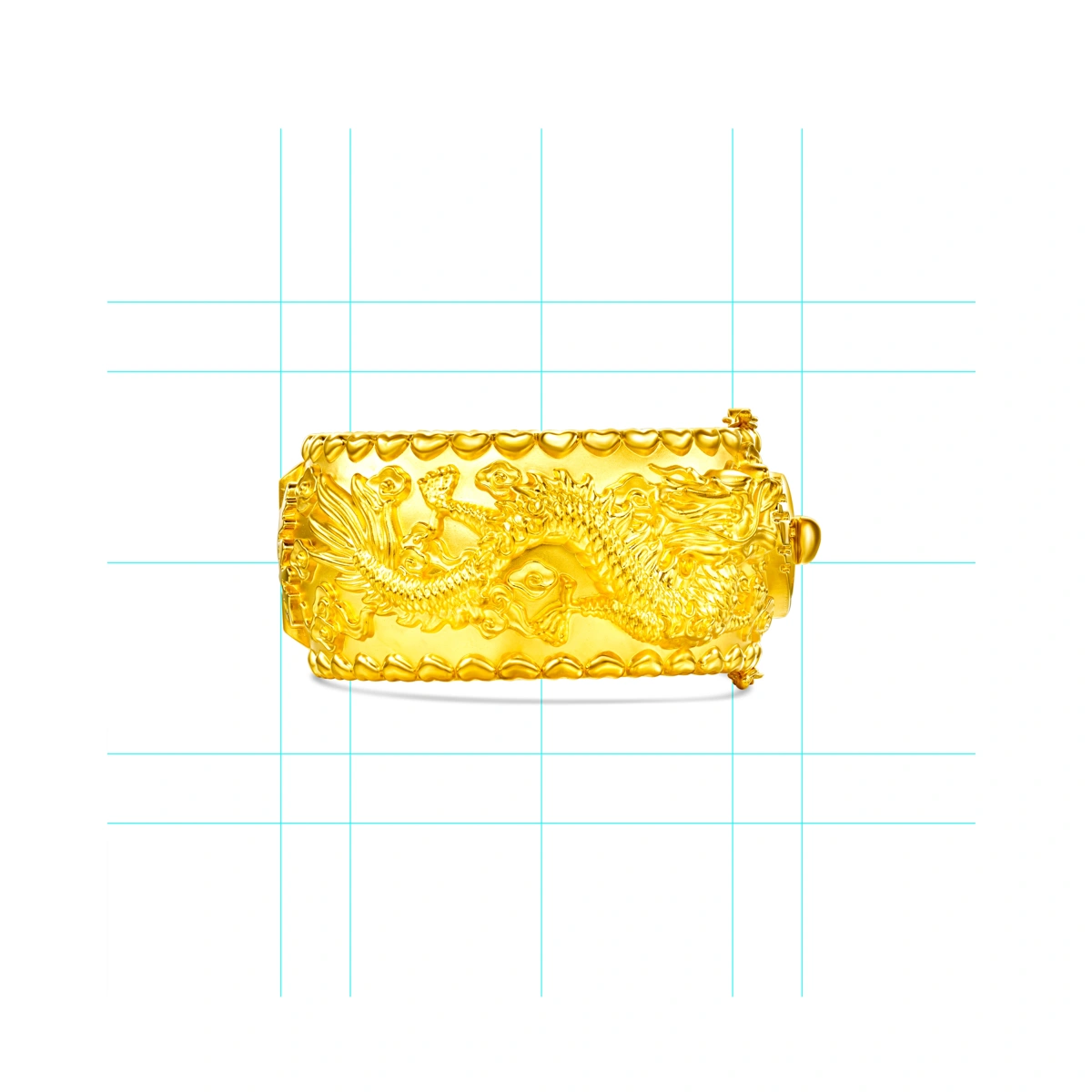 Dragon and Phoenix 999 Gold bangle