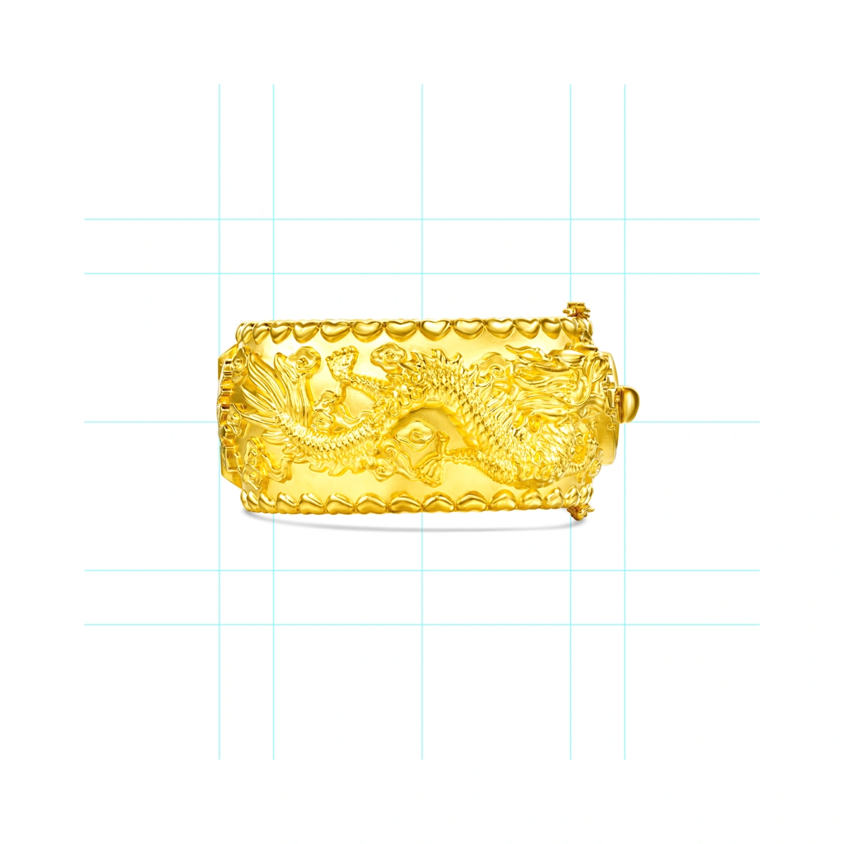 Dragon and Phoenix 999 Gold bangle