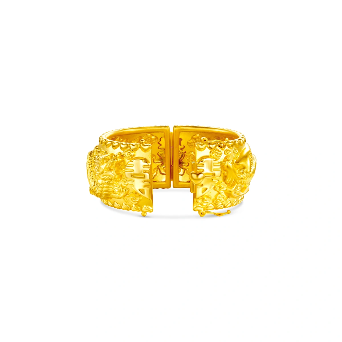 Dragon and Phoenix 999 Gold bangle