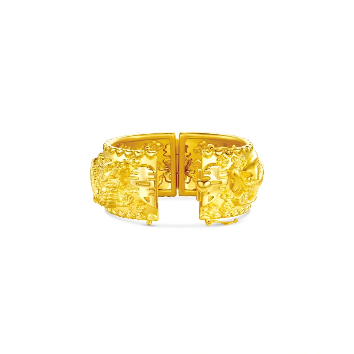 Dragon and Phoenix 999 Gold bangle