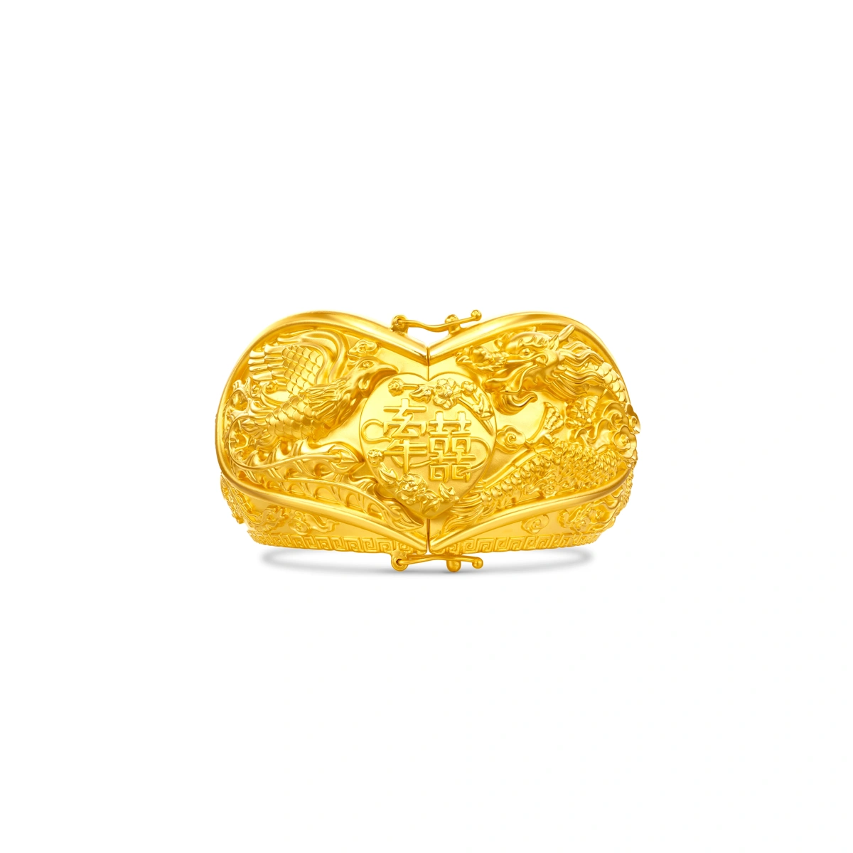 Dragon and Phoenix 999 Gold bangle