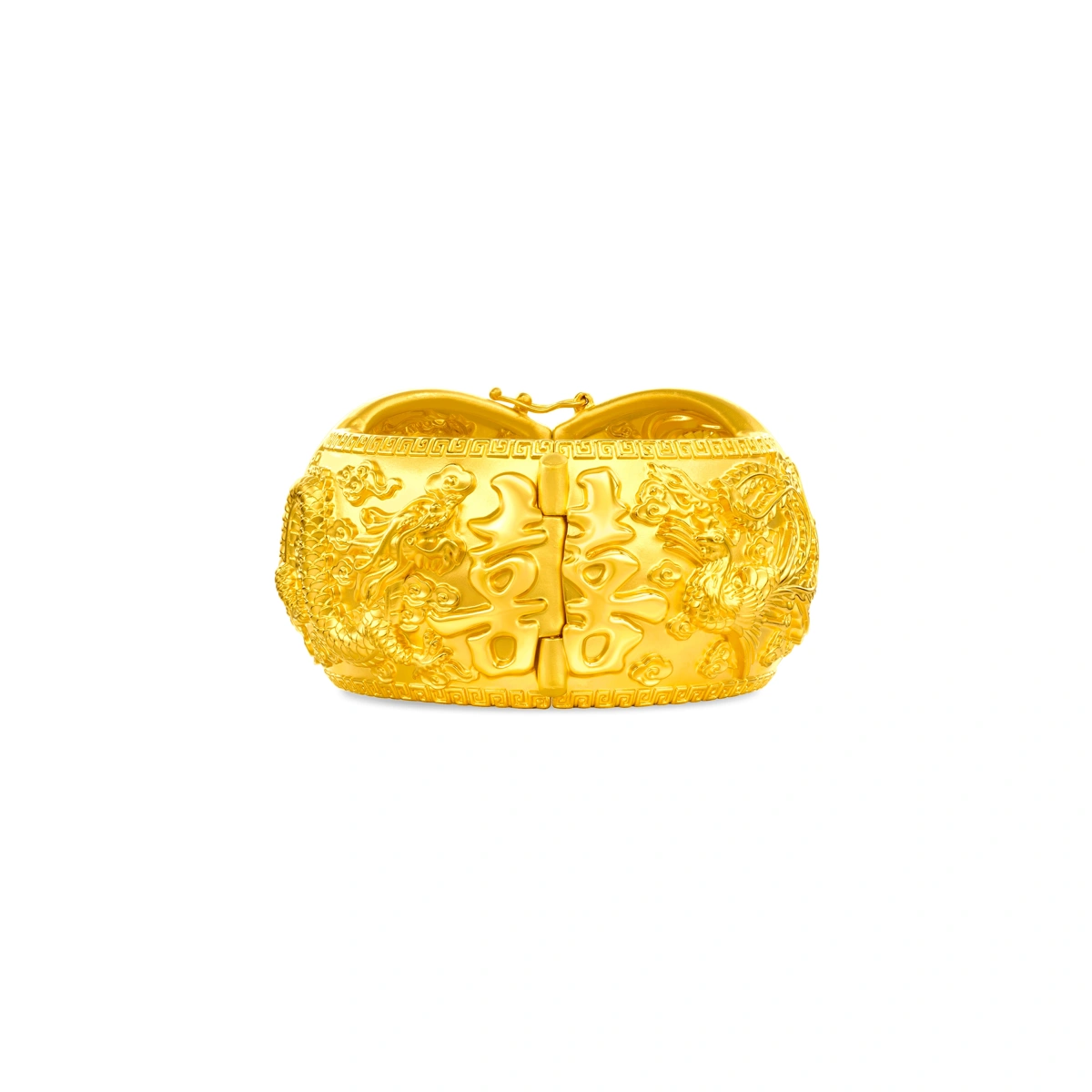 Dragon and Phoenix 999 Gold bangle