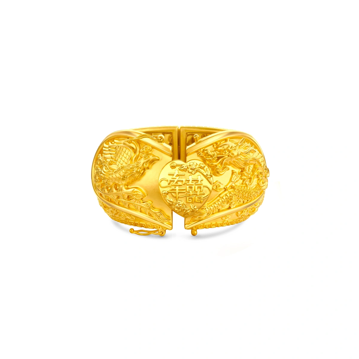 Dragon and Phoenix 999 Gold bangle