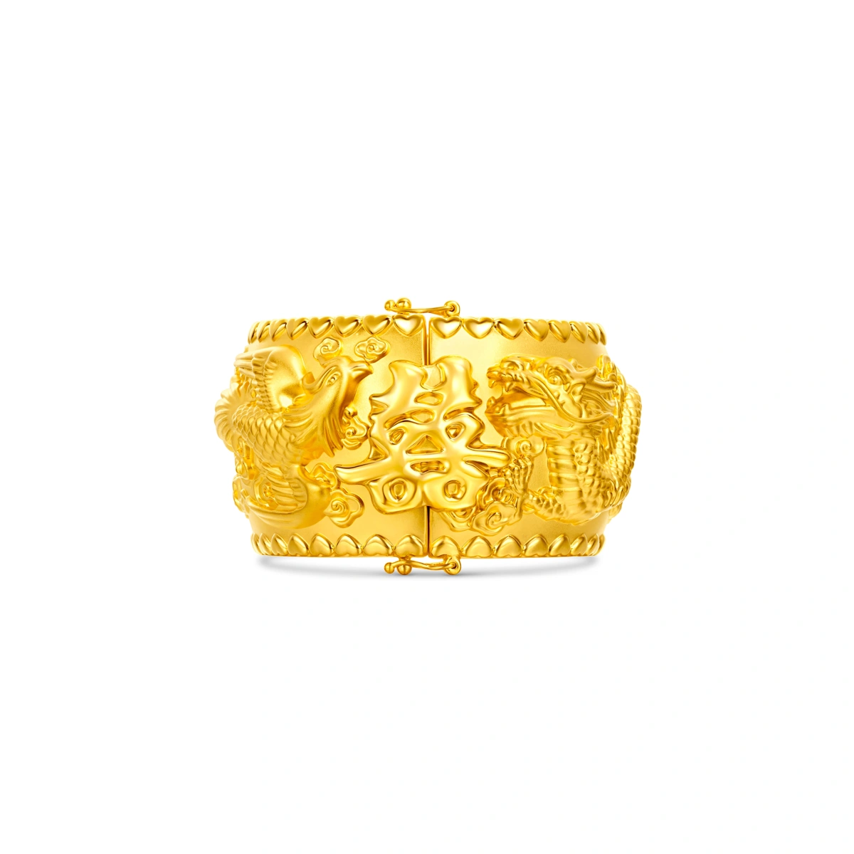 Dragon and Phoenix 999 Gold bangle