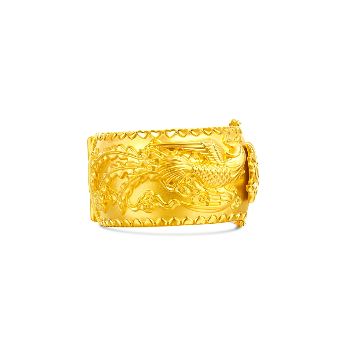 Dragon and Phoenix 999 Gold bangle