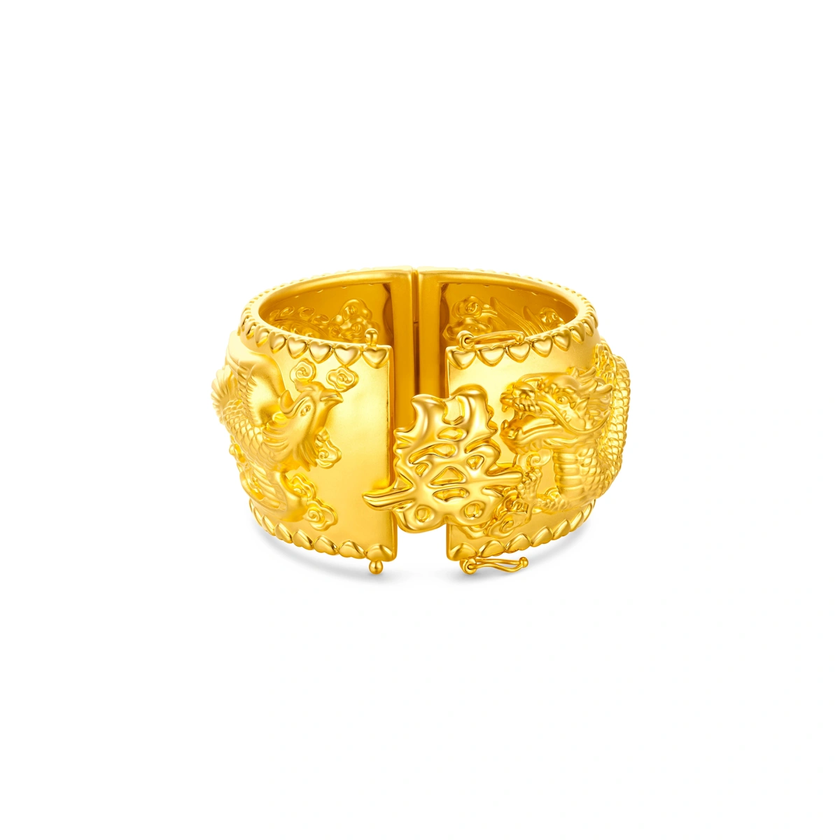 Dragon and Phoenix 999 Gold bangle