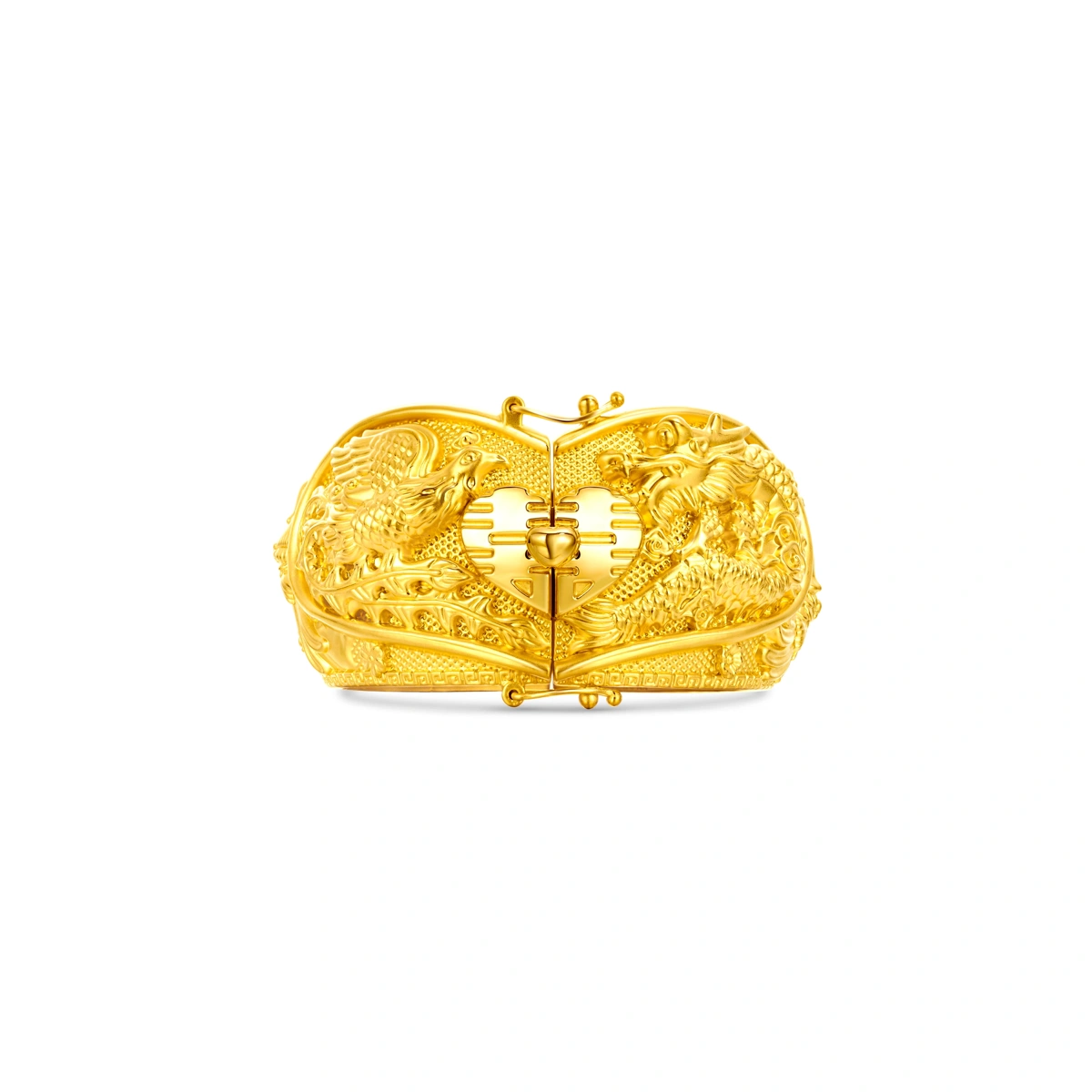 Dragon and Phoenix 999 Gold bangle