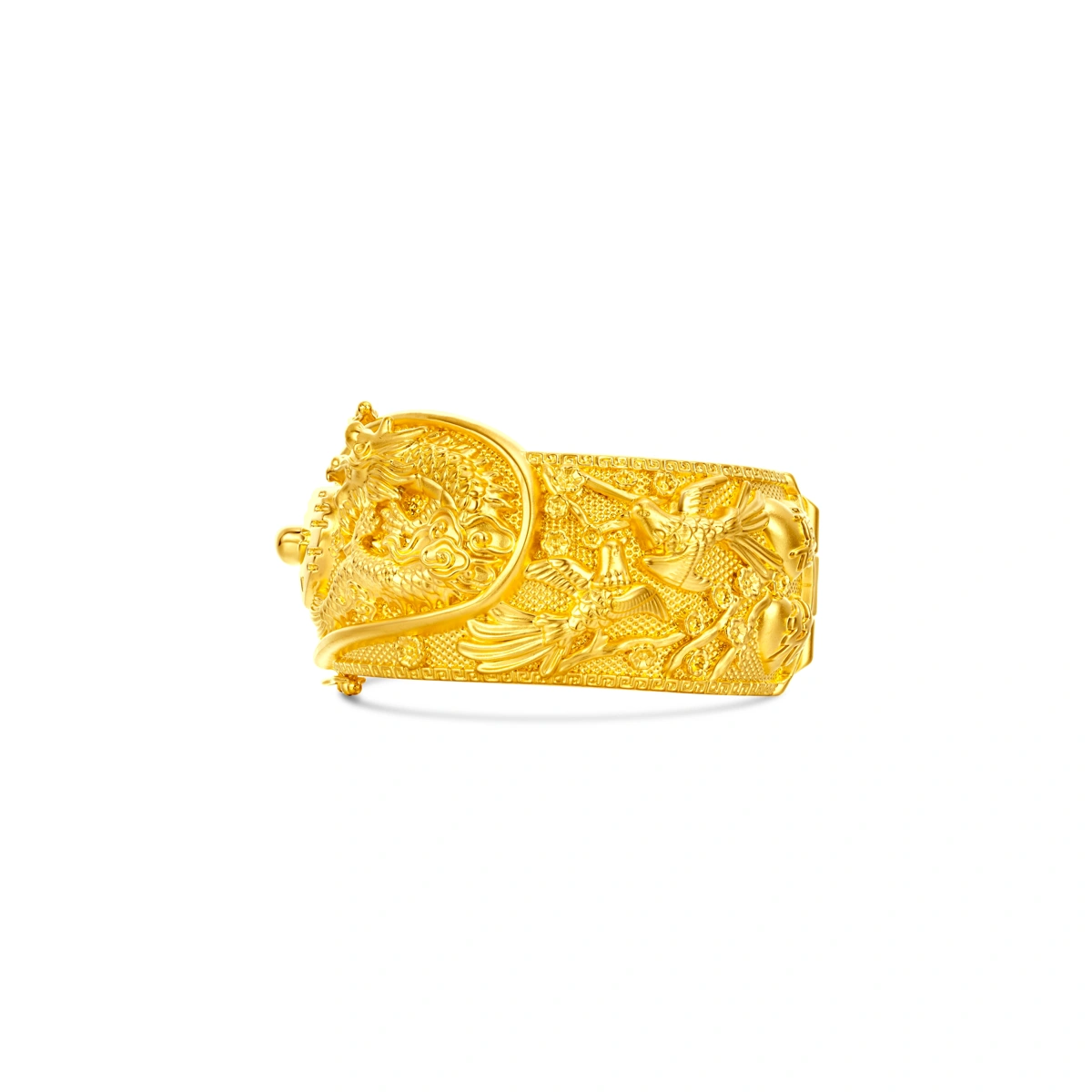 Dragon and Phoenix 999 Gold bangle