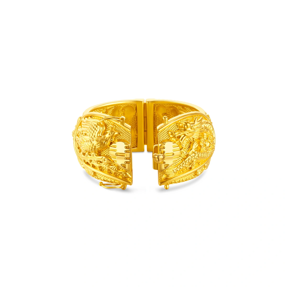 Dragon and Phoenix 999 Gold bangle
