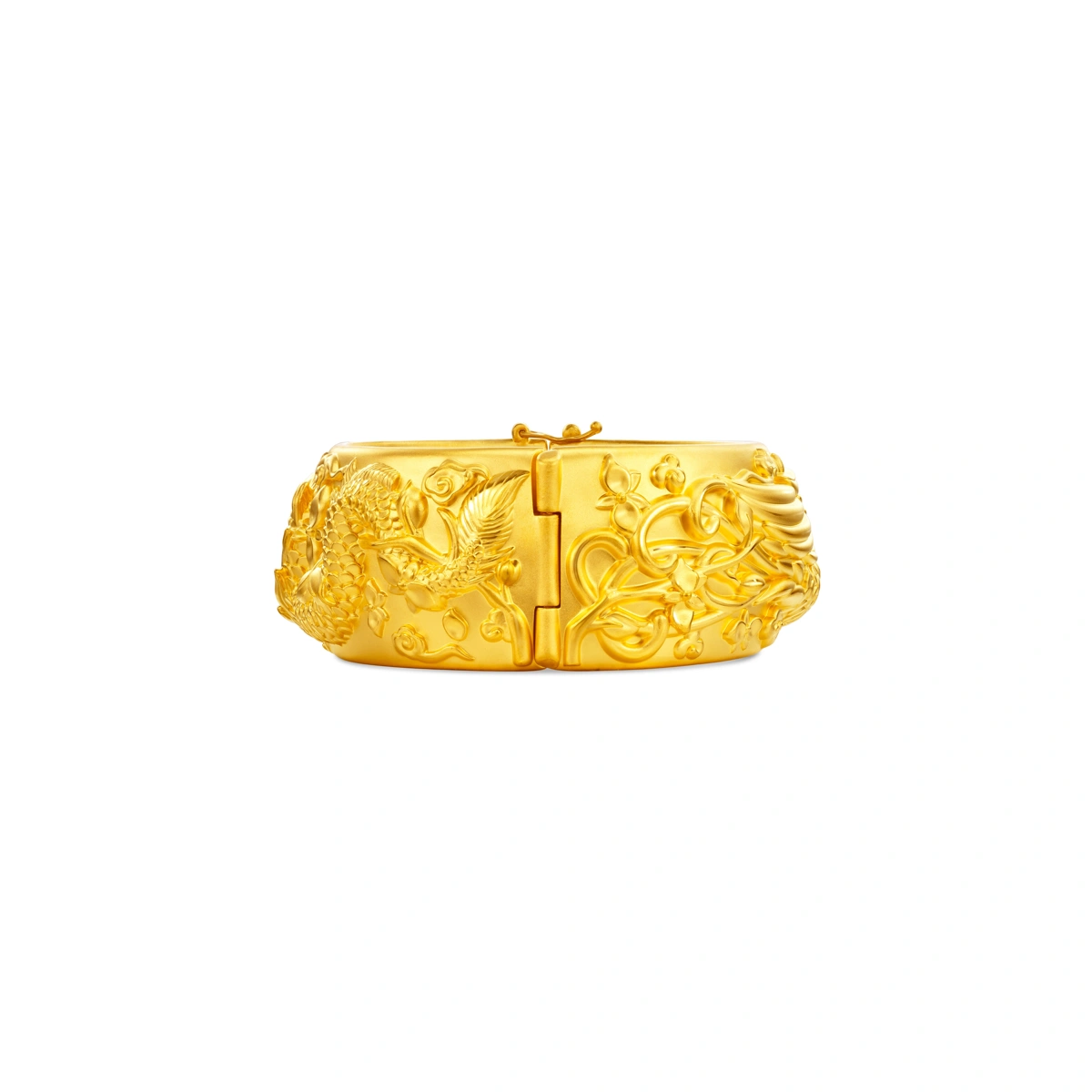 Dragon and Phoenix 999 Gold bangle
