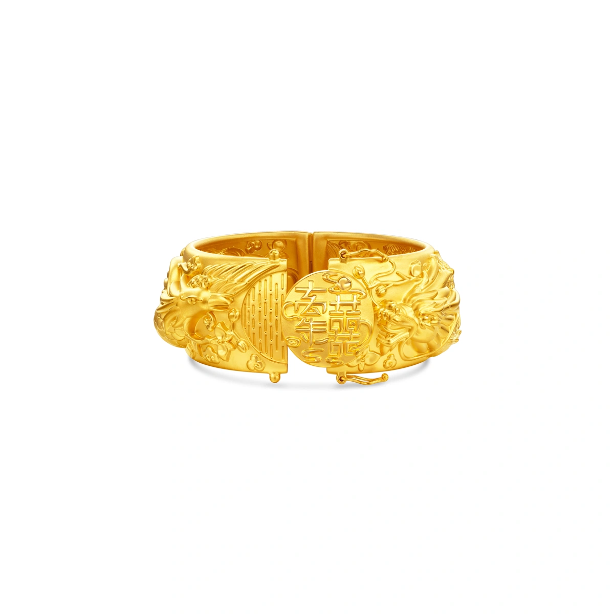 Dragon and Phoenix 999 Gold bangle