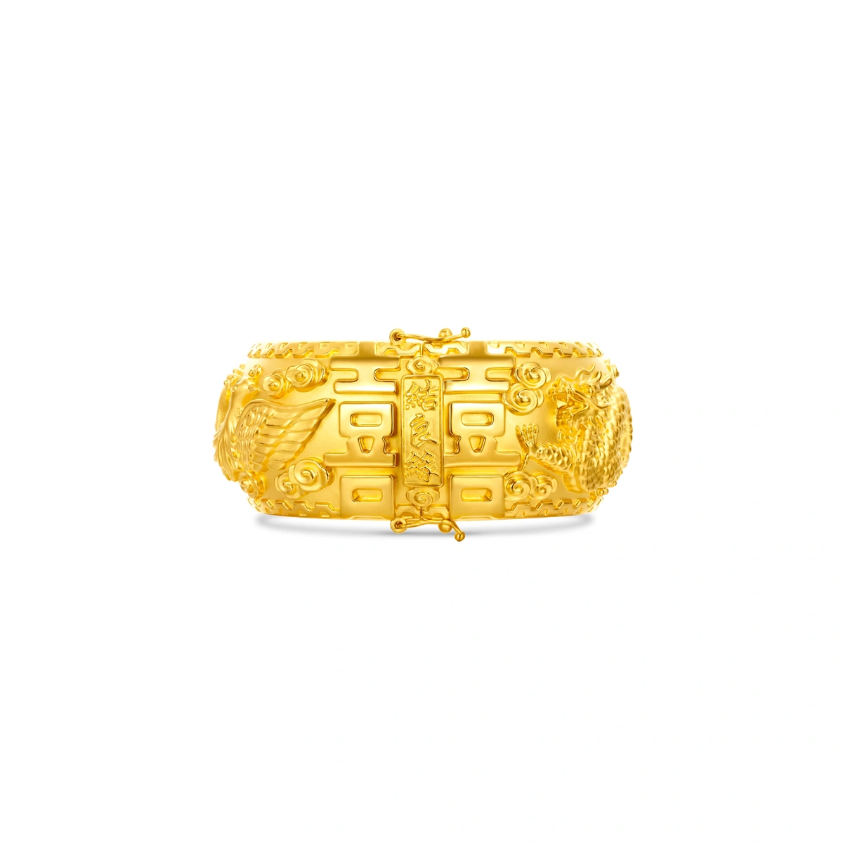 Dragon and Phoenix 999 Gold bangle
