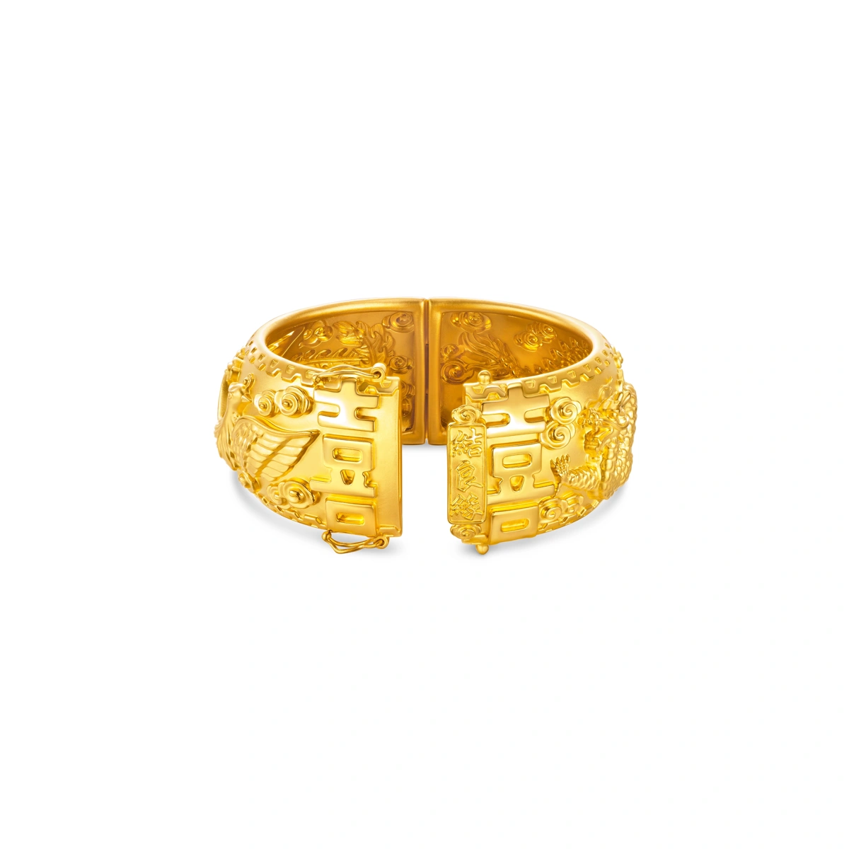 Dragon and Phoenix 999 Gold bangle
