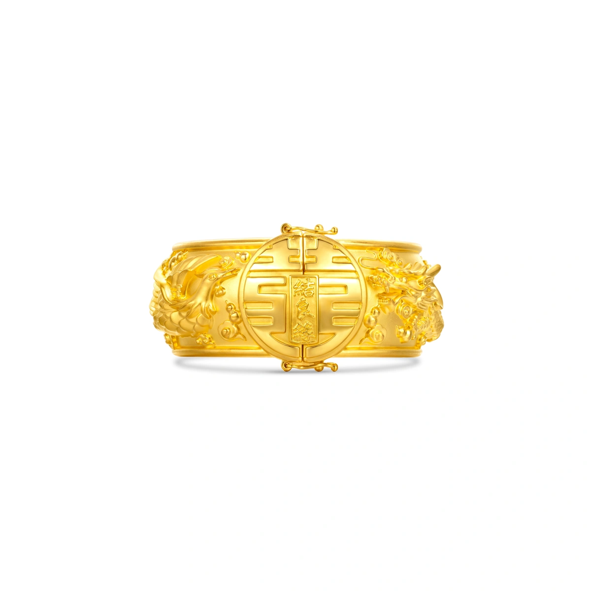 Dragon and Phoenix 999 Gold bangle