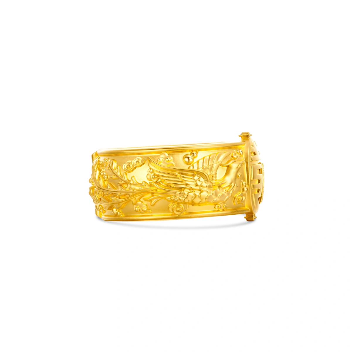 Dragon and Phoenix 999 Gold bangle