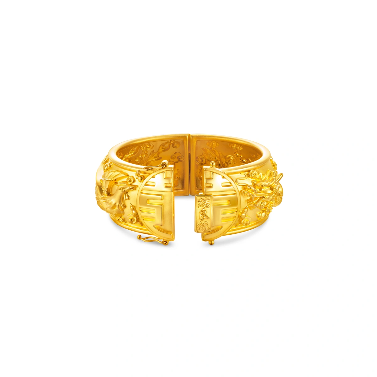 Dragon and Phoenix 999 Gold bangle