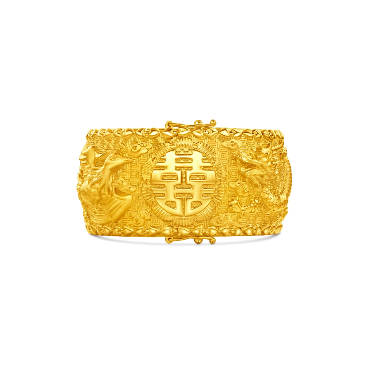 Dragon and Phoenix 999 Gold bangle