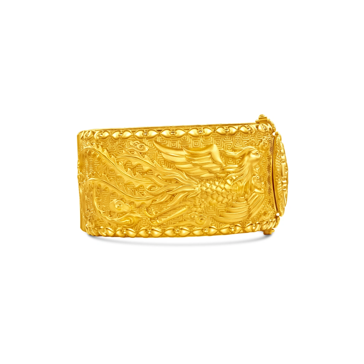 Dragon and Phoenix 999 Gold bangle