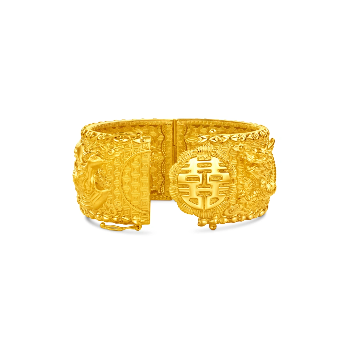Dragon and Phoenix 999 Gold bangle